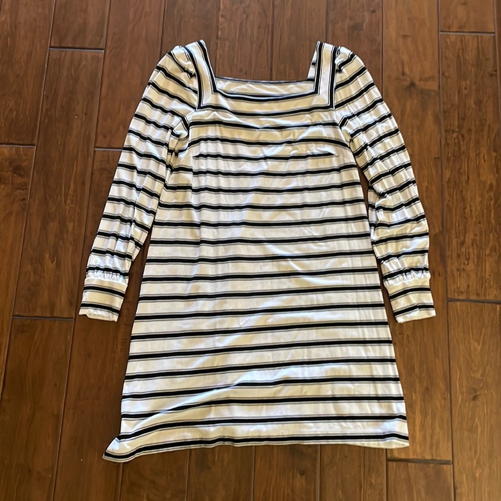 LOFT black and white stripe dress